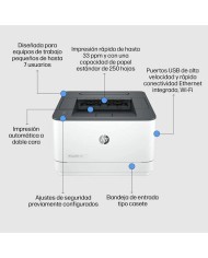 IMPRESORA HP LASERJET PRO LASER MONOCROMO 3002DW DUPLEX WHITE