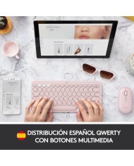 TECLADO LOGITECH K380 TKL BLUETOOTH MULTI-DEVICE ROSE