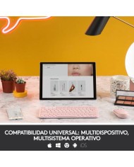 TECLADO LOGITECH K380 TKL BLUETOOTH MULTI-DEVICE ROSE