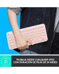 TECLADO LOGITECH K380 TKL BLUETOOTH MULTI-DEVICE ROSE