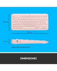 TECLADO LOGITECH K380 TKL BLUETOOTH MULTI-DEVICE ROSE