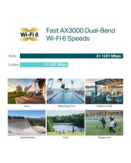 ACCESS POINT TP-LINK EAP650-OUTDOOR AX3000 DUAL BAND WI-FI 6 EXTERIOR POE