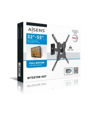 SOPORTE PARED TV MONITOR AISENS INCLINABLE GIRATORIO 32-55 30KG BLACK