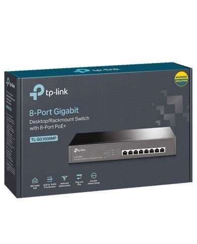 SWITCH TP-LINK GIGABIT 8 PUERTOS TL-SG1008P POE RACK SWITCH TP-LINK GIGABIT 8 PUERTOS TL-SG1008P POE RACK