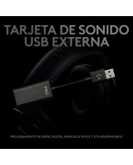 AURICULARES + MICROFONO LOGITECH G PRO X USB BLACK
