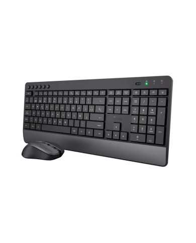 TECLADO + RATON TRUST TREZO WIRELESS BLACK ECO