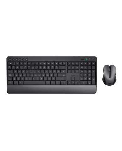 TECLADO + RATON TRUST TREZO WIRELESS BLACK ECO