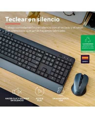 TECLADO + RATON TRUST TREZO WIRELESS BLACK ECO TECLADO + RATON TRUST TREZO WIRELESS BLACK ECO