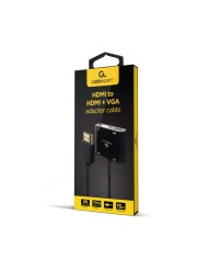 ADAPTADOR GEMBIRD HDMI/M A HDMI/H + VGA/H + CABLE AUDIO BLACK