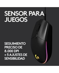 RATON LOGITECH G203 LIGHTSYNC RGB USB BLACK