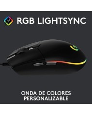 RATON LOGITECH G203 LIGHTSYNC RGB USB BLACK