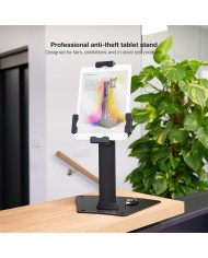 SOPORTE SOBREMESA TOOQ ANTIRROBO PARA TABLET 7.9-10.5 BLACK