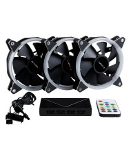 PACK 3 VENTILADORES 12CM UNYKACH CANDY 30 ARGB + CONTROLADORA