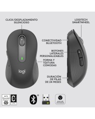 RATON LOGITECH SIGNATURE M650 M WIRELESS BLACK