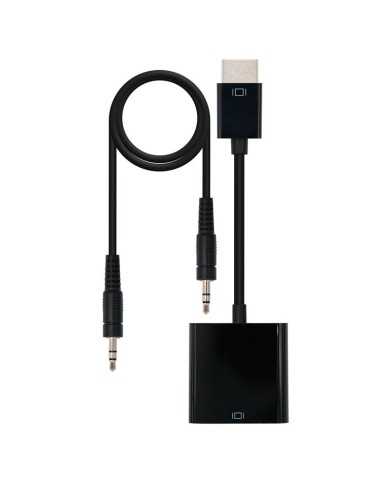 CABLE CONVERSOR HDMI A M-SVGA 10CM BLACK + 1M CABLE CONVERSOR HDMI A M-SVGA 10CM BLACK + 1M