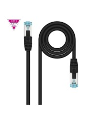 CABLE DE RED CAT.7 S/FTP 0.5M NANOCABLE BLACK