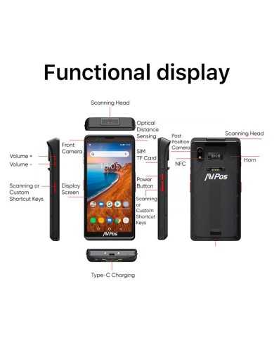 CAPTURADOR PDA AVPOS DC60 6 OCTA/4G/64G/WIFI/BT/NFC/2D/4G/FUNDA ANDROID 12 CAPTURADOR PDA AVPOS DC60 6 OCTA/4G/64G/WIFI/BT/NFC/2D/4G/FUNDA ANDROID 12