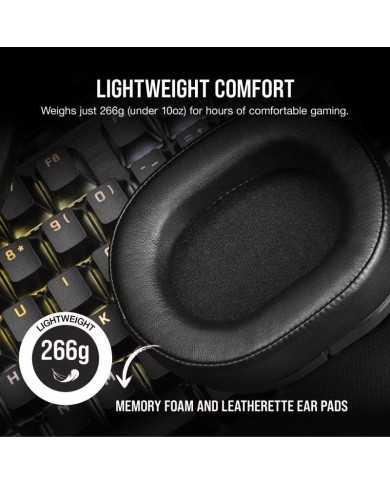 AURICULARES + MICROFONO CORSAIR HS55 GAMING HEADSET WIRELESS DB 7.1 BLACK