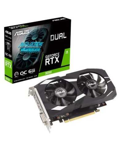 TARJETA DE VIDEO ASUS DUAL NVIDIA RTX3050 6GB OC EDITION GDRR6 PCIE 4.0 TARJETA DE VIDEO ASUS DUAL NVIDIA RTX3050 6GB OC EDITION GDRR6 PCIE 4.0