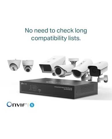 GRABADOR IP NVR TP-LINK VIGI 8 CH IP 1HDD H265+ POE GRABADOR IP NVR TP-LINK VIGI 8 CH IP 1HDD H265+ POE