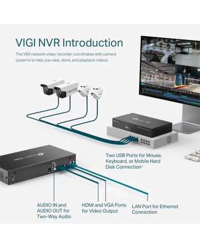 GRABADOR IP NVR TP-LINK VIGI 8 CH IP 1HDD H265+ GRABADOR IP NVR TP-LINK VIGI 8 CH IP 1HDD H265+