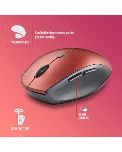 RATON NGS BEE RED ERGONOMICO WIRELESS SILENT RED