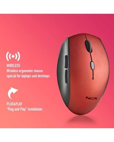RATON NGS BEE RED ERGONOMICO WIRELESS SILENT RED