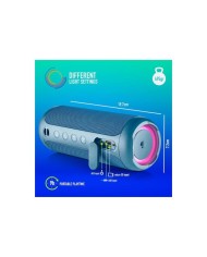 ALTAVOCES NGS ROLLER FURIA 2 RGB PORTATIL WATERPROOF IPX7/BT/USB/AUX BLUE